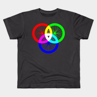 Color Wheel - RGBicycle - Colour Wheel Cycling Kids T-Shirt